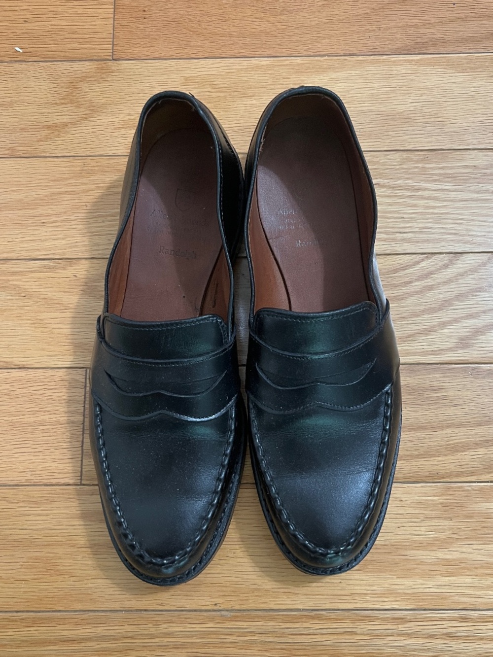 Allen Edmonds Randolph Black Leather Loafers, Size 9